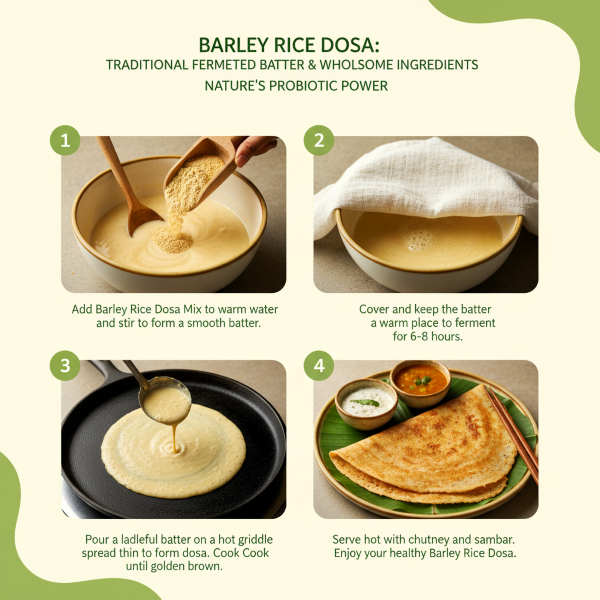Barley rice dosa product image of magizham barley rice dosa mix with all the nutrition values.