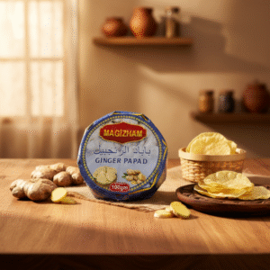 ginger papad AI generated product image of magizham papad