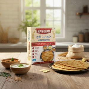 wheat dosa mix AI generated product image of magizham wheat dosa mix