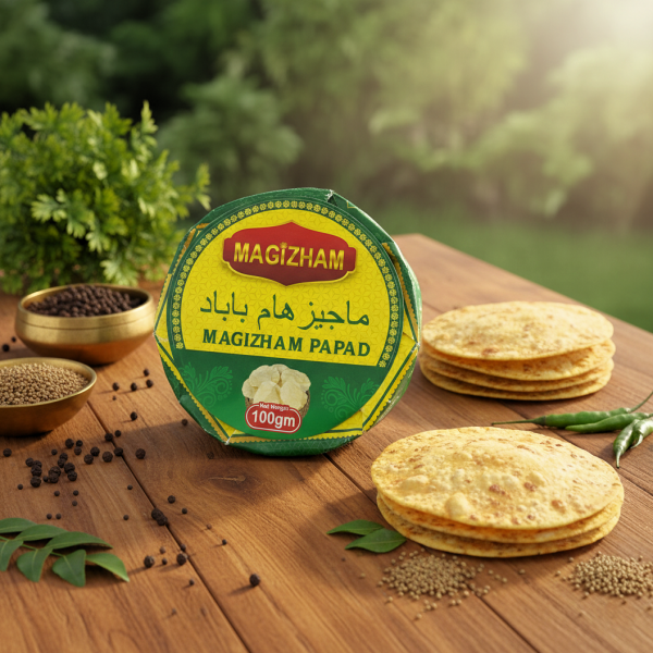 AI generated product image of magizham papad