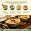 image explaning how to cook magizham pearl millet porridge mix in four step process
