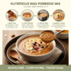 image explaning how to cook magizham ragi porridge health mix in four step process