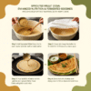 image explaning how to cook magizham sprouted millet dosa in four step process