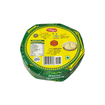 product image of magizham papad with all the nutrition values.