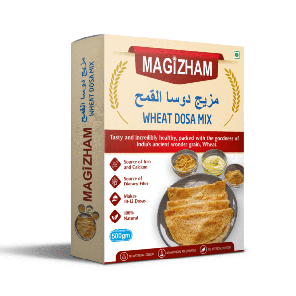 product image of magizham wheat dosa mix which states all the Nutrition value of the product.