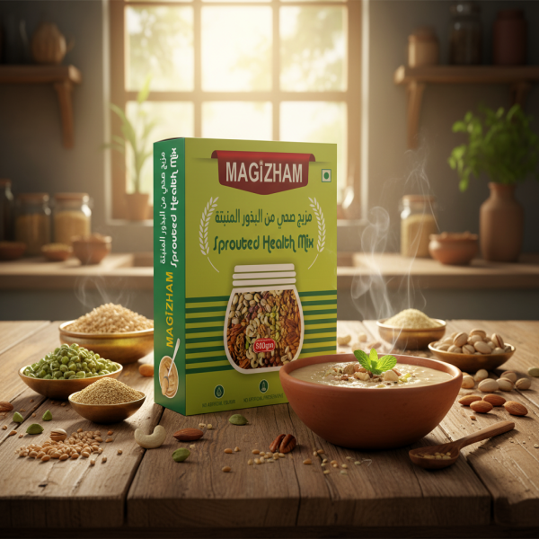 AI generated product image of magizham sprouted millet health mix