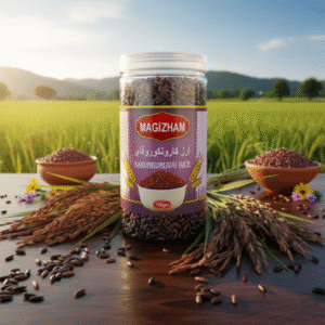 Karunkuruvai Rice AI generated product image of magizham Karunkuruvai Rice