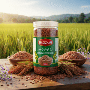 Kudavazhai Rice AI generated product image of magizham Kudavazhai Rice