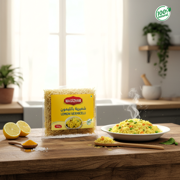 AI generated product image of magizham lemon vermicelli