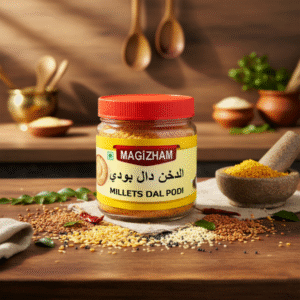 millets dal podi AI generated product image of magizham millets dal podi