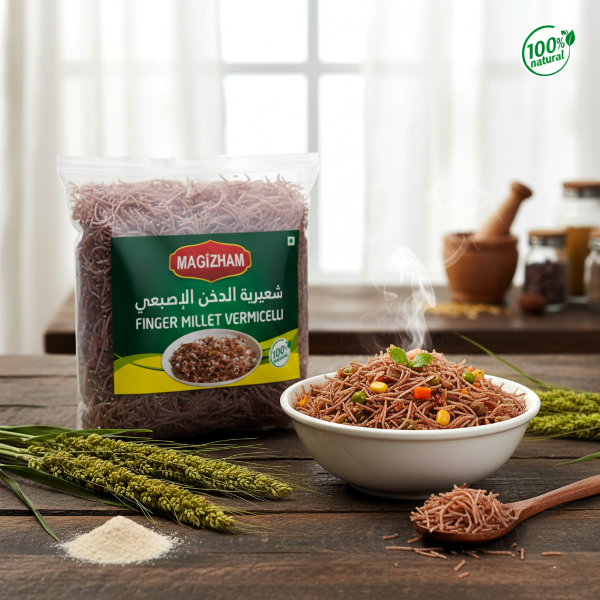 AI generated product image of magizham finger millet vermicelli