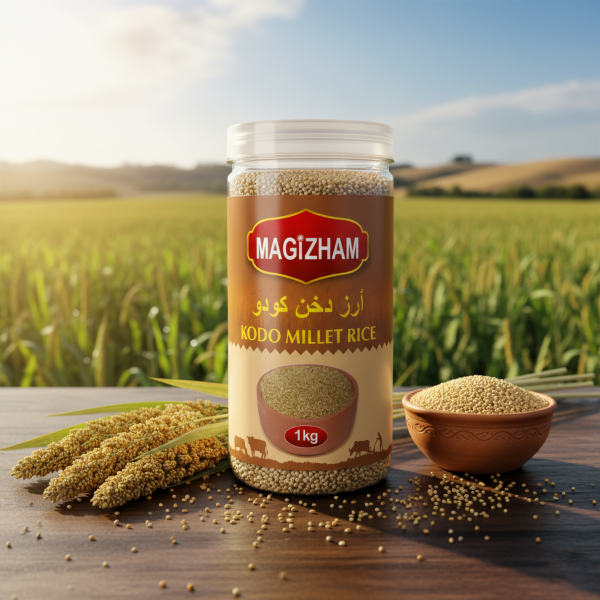 AI generated product image of magizham kodo millet rice