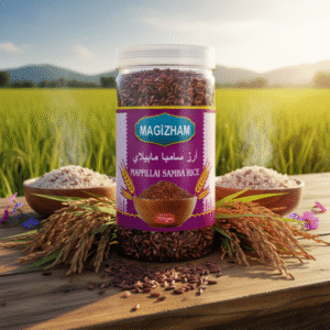 Mappillai Samba Rice AI generated product image of magizham Mappillai Samba Rice