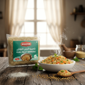 pearl millet vermicelli AI generated product image of magizham pearl millet vermicelli