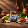 AI generated product image of magizham mango ginger garlic pickle