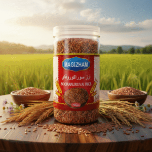 soorakuruvai rice AI generated product image of magizham soorakuruvai rice.