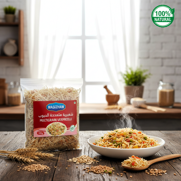 AI generated product image of magizham multigrain vermicelli