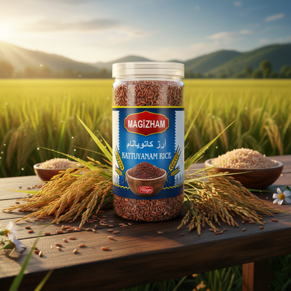 Kattuyanam Rice AI generated product image of magizham Kattuyanam Rice