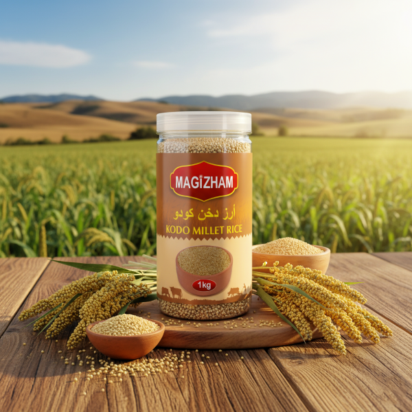AI generated product image of magizham kodo millet rice