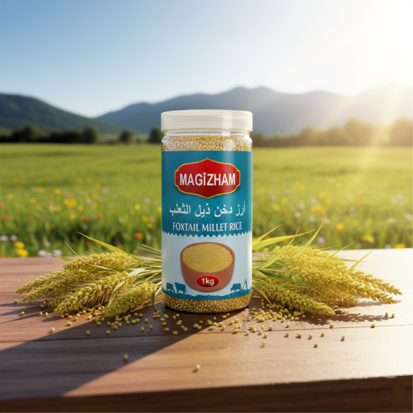 AI generated product image of magizham foxtail millet rice