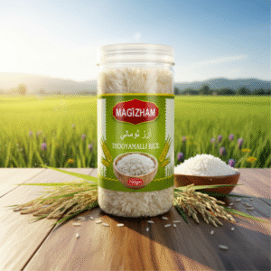 Thooyamalli Rice AI generated product image of magizham Thooyamalli Rice