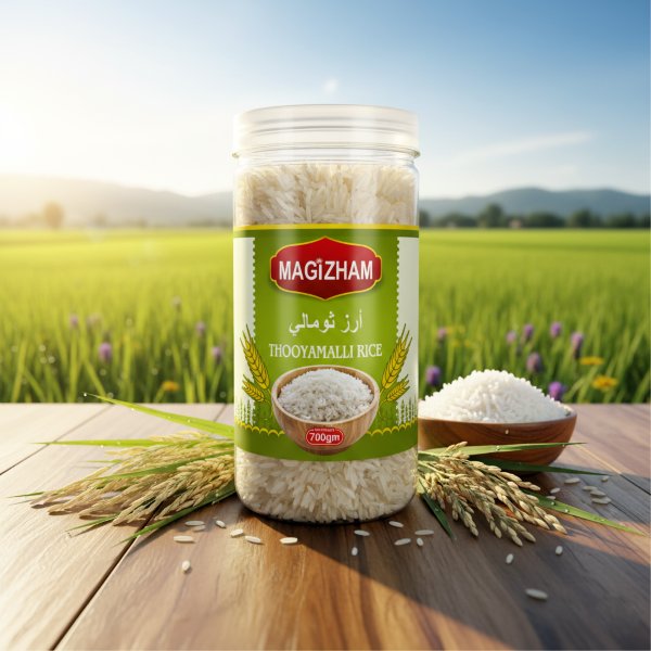 AI generated product image of magizham Thooyamalli Rice