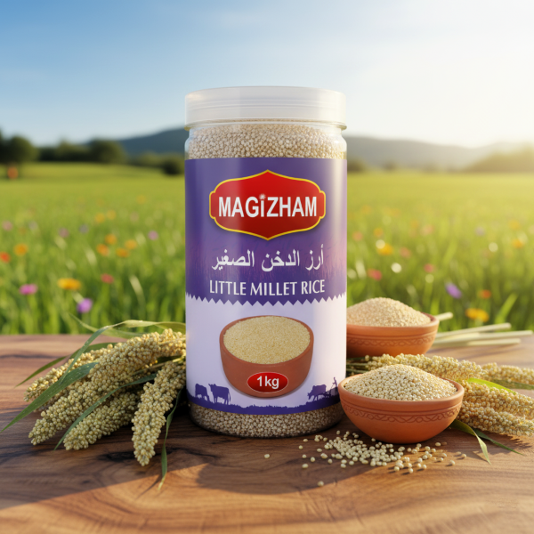 AI generated product image of magizham little millet rice