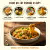 image explaning how to cook magizham kodo millet noodles in four step process