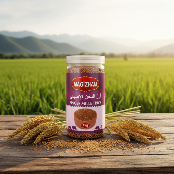 AI generated product image of magizham finger millet rice