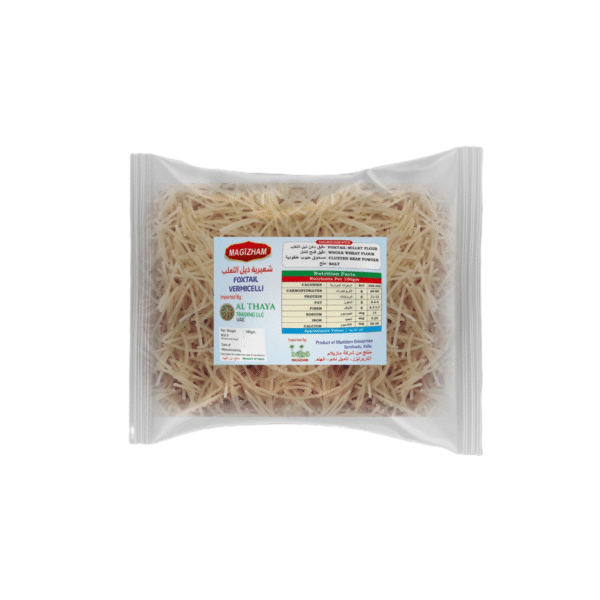 product image of magizham kodo millet semiya with all the nutrition values.