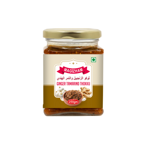 product image of magizham ginger tamarind thokku.