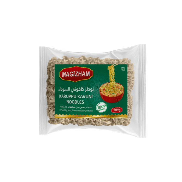 magizham-karupu-kavuni--noodles product image of magizham karuppu kavuni noodles with all the nutrition values.