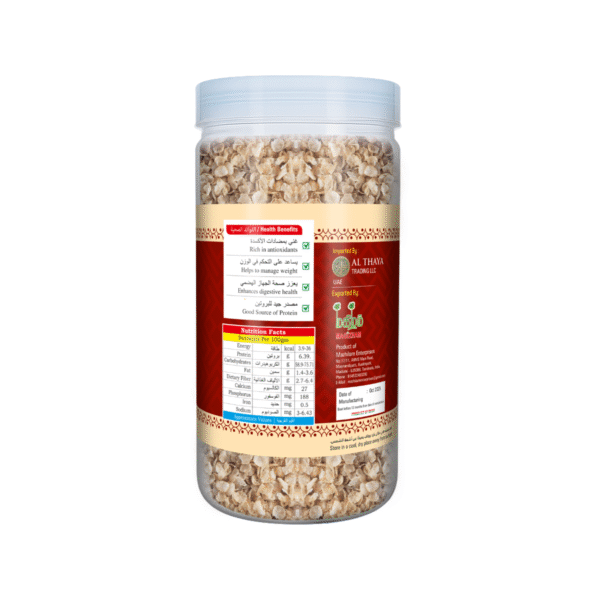 product image of magizham kodo millet flakes with all the nutrition values.