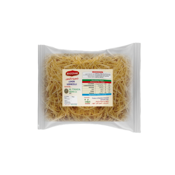 product image of magizham lemon semiya with all the nutrition values.