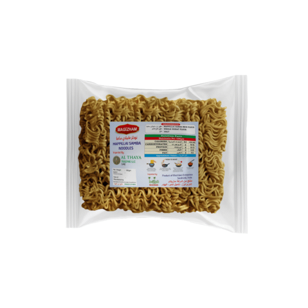 product image of magizham mapillai samba noodles with all the nutrition values.