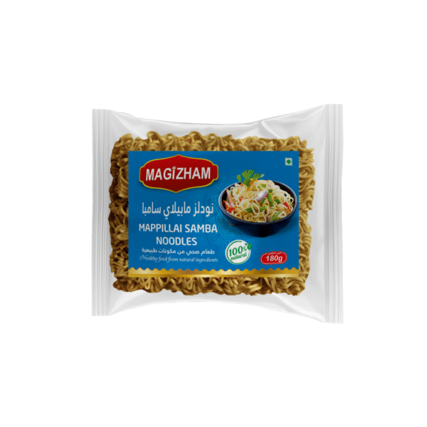product image of magizham mapillai samba noodles with all the nutrition values.