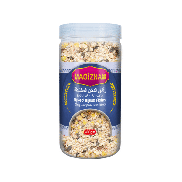 product image of magizham mixed millet flakes.