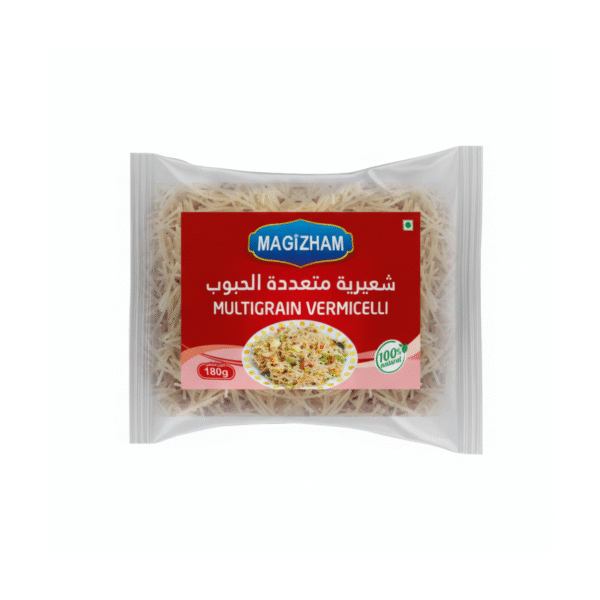 product image of magizham multigrain millet semiya with all the nutrition values.
