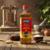 AI generated product image of magizham wood pressed sesame oil.