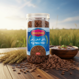 magizham-ragi-millet-flakes AI generated product image of magizham ragi millet flakes
