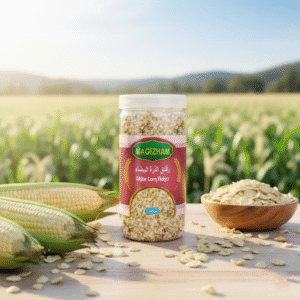 AI generated product image of magizham white corn flakes